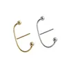 100% Puur 925 Sterling Zilveren Oorknopjes voor Vrouwen Koreaanse Minimalistische Engels Alfabet C Letters Earring Sieraden YME521