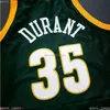 Özel Dikişli Kevin Durant Jersey Yeşil XS-6XL Erkek Gerileme Basketbol Formaları Ucuz Erkek Kadın Gençlik