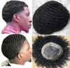 Afro-Wellen-Haar-Toupet, 6 mm, 8 mm, 10 mm, Wellen-Afro-Haar-Einheit, Mono-Spitze mit PU-Toupet, indischer Echthaar-Ersatz für Afroamerikaner4727485