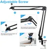 NB-35 Mic Microphone Scissor Suspension Arm Stand and Table Mounting Clamp NW Filter Windscreen Shield Metal Mount Kit