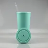 16oz Mat Akrilik Bardaklar Plastik Tumbler Kapakları Temizle Suçlar Çift Duvar Kahve Kupa Kullanımlık Fincan Deniz Nakliye