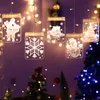 3D LED Weihnachtsbeleuchtung Lichterkette Girlande Vorhang Girlande Batteriebetriebene Hängelampe Fenster Home Decora00247v8002903