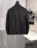 Herrjackor Designer Spring New Designer Jacket Size M-3XL H￶gkvalitativt nylonmaterial Double-sidigt Mens Collar Luxury Black Coat Alzh