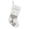 Pinguin Design Weißer Strumpf Weihnachtsvliesstrumpf Frohe Weihnachten Süßigkeiten Socken Kinder Geschenktüte Weihnachten Home Anhänger SN1708