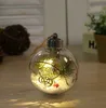 Le dernier Noël LED Luminous Transparent Christmas Ball Creative Creative Cartoon Christmas Tree Pendant Decoration Ornements Livraison gratuite