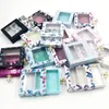 New 25mm Lash Boxes Crystal handle False Eyelashes Packaging Box Fake 3D Mink Lashes Butterfly Glitter Case Empty