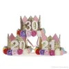 26 styles bandeaux de couronne de fleurs fête d'anniversaire bébé filles diadème bandeaux enfants accessoires de cheveux princesse Glitter Sparkle mignon Hea1146321