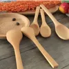 13 cm Mini Cucchiaio di Bambù di Legno Cucchiaio di Condimento Cucchiaio Cucchiaio di Gelato Posate di Legno 100 pz/lotto