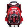 Torby szkolne 3D na kołach szkolnych plecaków wózka kółko plecak dla dzieci szkolne plecaki dla chłopców torby podróży LJ209307060