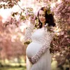 New Sexy Maternity Photography Dresses For Baby Shower Party Long Pregnancy Shoot Dress Cute Pregnant Women Maxi Gown Photo Prop AA220309