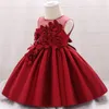 2020 flor vestido de casamento bebê recém-nascido meninas vestido para bebê elegante vestido de princesa infantil batismo 1 ano vestido de festa de aniversário q9957435