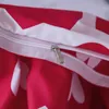 3D 홈 섬유 침구 세트 소녀 성인 십대 리넨 붉은 마음 패션 이불 커버 베갯잇 Y200417