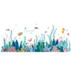 Shijuhezi Seaweed Wall Stickers Diy Fish Water Plants Wall Decals for Kids Room Baby Bedroom Badrum Hemdekoration 201130231T