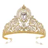 2021 Novo Vintage Barroco Barroco Tiaras Acessórios de baile Prom Headwear Impressionante Sheer Cristais Casamento Tiaras e Coroas 1921