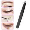 200pcs Noir / Rose Emile Tweezzer Beauté Cheveux Beauté Slanted Steel Steel Steel Eye Brow Clips Tool de maquillage des cheveux TSLM2