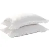 2pcs super vente taie d'oreiller blanche 100% taie d'oreiller en coton maison literie oreillers couverture pincé volant conception princesse taies d'oreiller 220217