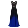 Nyaste Sexiga Lace Gradient Prom Klänningar med Long Chiffon Plus Size Ombre Formal Evening Party Gowns QC1539