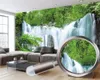 3D-Tapetenwand, romantischer großer Wasserfall, 3D-Landschaftstapete, Digitaldruck, HD, dekoratives Landschaftswandbild, 3D-Tapete