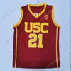 COE1 USC Trojans Basketball Jersey NCAA College Isaiah Mobley Nick Young Goodwin Boogie Ellis Drew Peterson Max Agbonkpolo Ethan Anderson Okongwu Bronny Jam