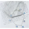 Anklets Lights Europe and the United States Ladies Beach Wind Blue Five - Pointed Tassel Anklet Luminous St Sqcgwn Dhseller2010
