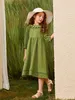 Girls Eyelet Embroidery Ruffle Trim Flounce Sleeve Smock Dress SHE