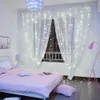 Weihnachten Fenster Vorhang String Licht 3*3m LED Lichterkette Outdoor Musik Steuerung USB Power Girlande Lampe Party garten