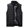 Mens Jacket Sleeveless Vest Knitted Cardaigan Sweater Men Winter Fleece Solid Patchwork Waistcoat For Man Vest Coats Homme 20201