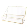 Glasses Jewelry Box Rectangle jewely Bines Gold Lace Europe Ornament Supply Storage Boxes Wedding Table Copper Gift Decoration LSK1605