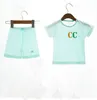 Op voorraad HOT Designer Kinderkleding Sets Zomer Babykleding Merk voor Jongens Outfits Peuter Mode T-shirt Shorts Kinderen Pakken 100% Katoen