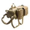 Gilet tactique militaire chien harnais ensemble avec pochette Molle vêtements pour animaux de compagnie veste réglable en Nylon grand chien patrouille équipement