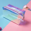 Lazer Renk Kozmetik Çantası Plastik PVC Seyahat Makyaj Çanta Fermuar Moda Depolama Organizasyonu ile Taşınabilir Hediye Şeker Kılıfı Satılık