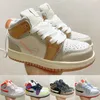 Nike Air Jordan 1 Mid Kleinkindschuhe 2020 Milan Starfish Orange Mehrfarbig Rosa Quarz Leopard Jungen Mädchen Kinder Basketballschuhe Größe 22-35