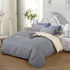 AB Side Beddengoed Set Super King Dekbedovertrek Donkerblauw + Beige 3/4 Stks Beddengoed Volwassen Bed Man Flat Sheet 230 * 250cm55 201021