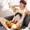 Yidanna cartoon korte mouw pyjama set voor mannen minions nachtkleding plus size pyjama katoen nachtkleding o-hals homedress in zomer 201023