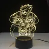 Naruto Cartoon Kids Kakashi Sasuke Sakura Японская манга аниме дружба Комик -датчик лампа ночной свет 3D светодиодный ночной свет 489650000