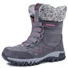 Neue Ankunft Mode Wildleder Leder Frauen Schnee Winter Warme Plüsch Damen Stiefel Wasserdichte Stiefeletten Flache Schuhe 3542 Y200114 GAI GAI GAI