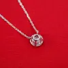 Collana con ciondolo con timbro di qualità lussuosa con un diamante per regalo di gioielli da sposa per donne e amiche PS35443986951