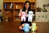 10 piezas de 50 cm Light Upling Led Bear Bear Animales rellenos Feury Toy Colorfle Glowing Christmas Regalo para niños Almohada