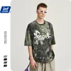 INFLATIE Mannen T-shirt ln Tie Dye Gewassen Zomer Hip Hop Daisy Flower Printing Mannen Tees Mode Oneck Tie Dye Mannen t-shirt 1105S20 12059365