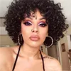 Short Human Hair Wigs Afro Kinky Curly Cheap 100% human Hair Wigs For Black Women Brazilian Remy Full Machine Made Wig