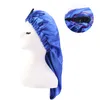 Neue lange Satin-Schlafmütze mit Knopf, hochelastisches Haarband, Nachtmütze, Haarpflege-Schlafmütze für Damen und Herren, Chemo220z