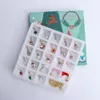 Bonhomme de neige Noël Avent Compte à rebours Calendrier DIY 24 jours Charms Bracelet Perles Ensemble Boîte surprise pour femmes filles cadeaux de Noël 201127