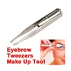Make Up Beauty Tool Stainless Steel LED Eyebrow Tweezer With Smart LED Light Nonslip Eyelash Eyebrow Hair Removal Tweezers Clip B4807018