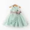 Princess Flower Kids Toddler Baby Girls Dress Party Wedding Pageant Lace Tutu Dresses For Girls Summer Baby Girl Costumes LJ201221