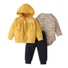 Baby Mädchen Kleidung Langarm Dot Jacke + Bodysuit + Hose Junge Kleidung Neugeborenen Outfit Neugeborenes Set Winter 2020 Herbst Kostüm LJ201023