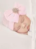 Newborn Girl Photography Cappello con fiocco a strisce LEI