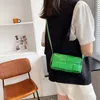 2022 새로운 어깨 가방 패션 트렌드 짠 베개 가방 Cheaps 녹색 크로스 바디 가방 소수 디자인 여성 지갑 도매
