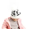 5 colori INS Baby Bambini Ragazzi Ragazze Berretti Leopardo invernale Cappelli con pon pon all'uncinetto Cappellini unisex di qualità per 1-6 anni