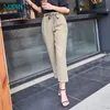 Supin Summer Women Pencil Pants Fashion Office Lady Solid High midja Slim Fit Elegant Female Straight Pants 519280009 T200606