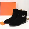 -Calidad Neo Botines Nuevo diseñador Lujo Tacón bajo Piel de becerro genuina Mujeres de lujo Botas Zapatos botines DHL 226z